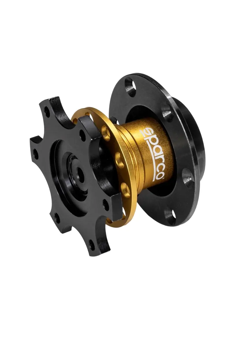 Sparco 6-Bolt Steering Wheel Quick Release - Gold 1