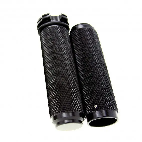 Speed Dealer Customs 1" Motorcycle Grips-Black Anodized 1