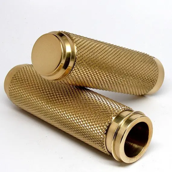 Speed Dealer Customs 1" Throttle By Wire Solid Brass Grips 1