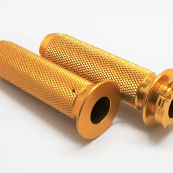 Speed Dealer Customs Moto Style Gold Anodized Grips 7/8″ 1