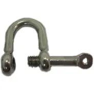 Stainless Steel D Shackle With Forged Captive Pin M5 4.4Mm Diameter Main Halyard Dinghy Shackle 1