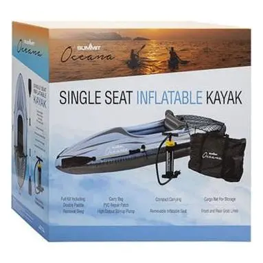 Summit Oceana 1 Person Inflatable Kayak Kit Blue 1