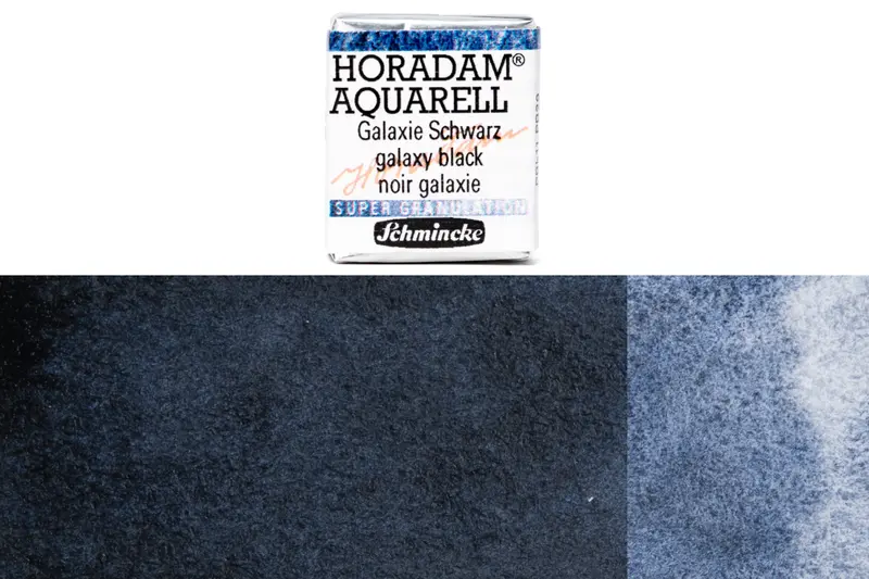 Supergranulation Watercolor Half Pan, #975 Galaxy Black 1