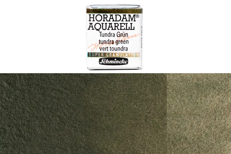 Supergranulation Watercolor Half Pan, #985 Tundra Green 1