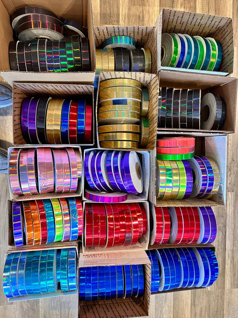 Surplus 1 Inch X 150 Feet Holographic Rainbow Oil Slick Tape 1
