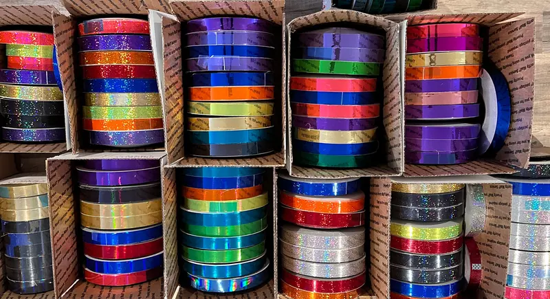 Surplus Tape 1 Inch X 150 Feet, Holographic Sequins Sparkle Tape 1