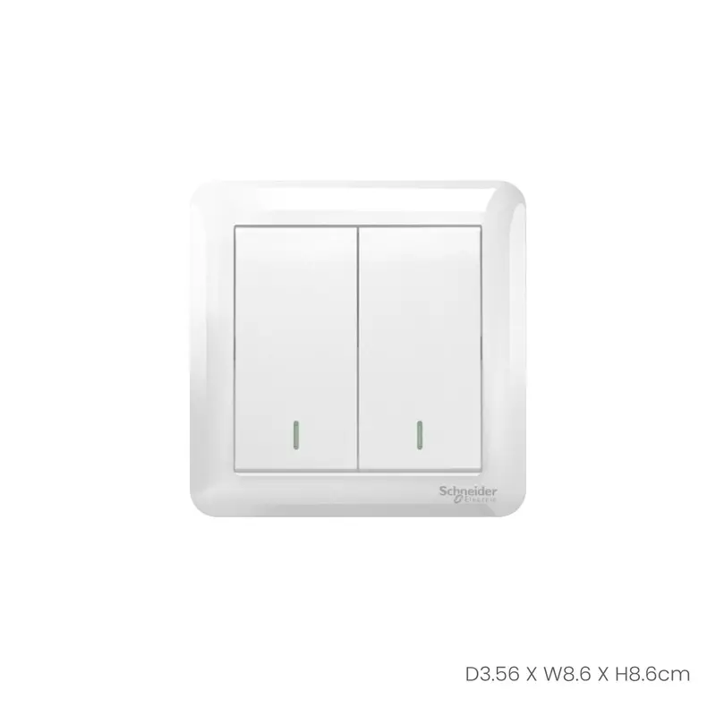 Switch 2Gang 1Way 10A A3g32b1a-We-G2 (Vjk32b1) 1