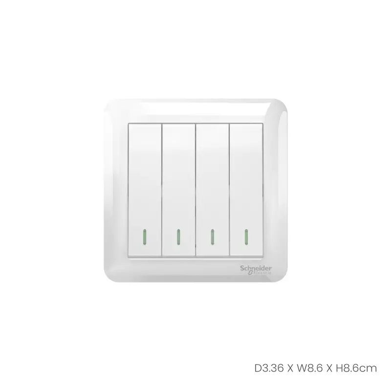 Switch 4Gang 1Way 10A A3g34b1a-We-G2 (Vjk34b1) 1