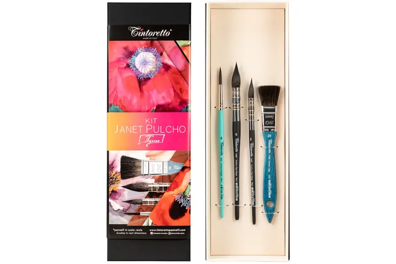 Tintoretto ⨉ Janet Pulcho Signature Watercolor Brush Set 1