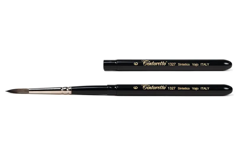 Tintoretto Watercolor Travel Brush, Synthetic Squirrel 3