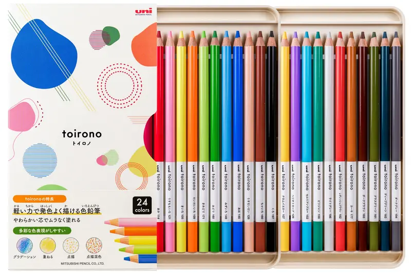 Toirono Colored Pencils, Set Of 24 1