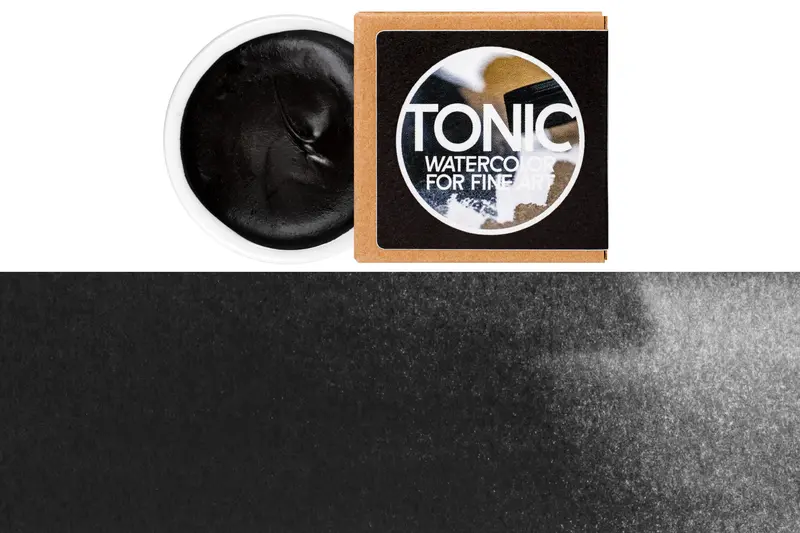 Tonic Watercolor, Porcelain Pan, #000 Carbon Black 1