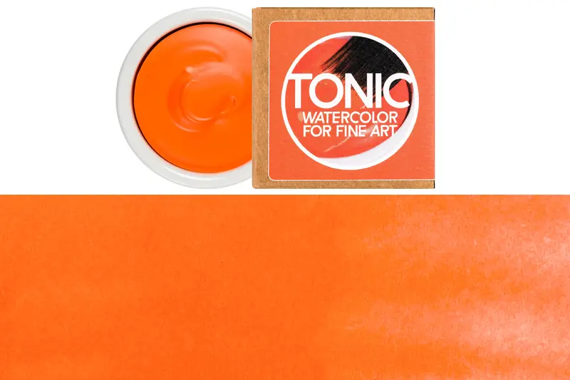 Tonic Watercolor, Porcelain Pan, #025 Pyrrole Orange 1