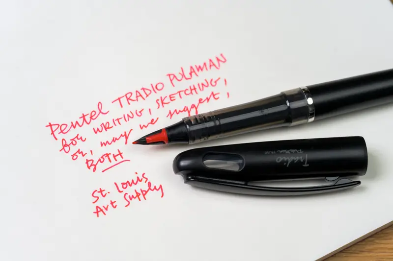Tradio Pulaman Plastic Fountain Pen, Red 2