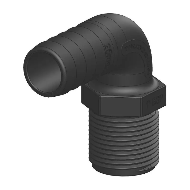 Trudesign Male Hose Connector With 90 Degree Bend 3/4" 1
