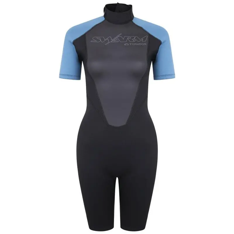 Typhoon Swarm3 Womens Shorty Black Steel Blue 1