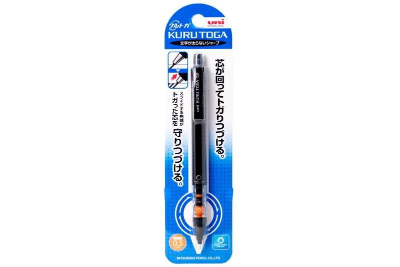 Uni Kuru Toga Mechanical Pencil, 0.5 Mm, Black, "Pipe Slide" 1