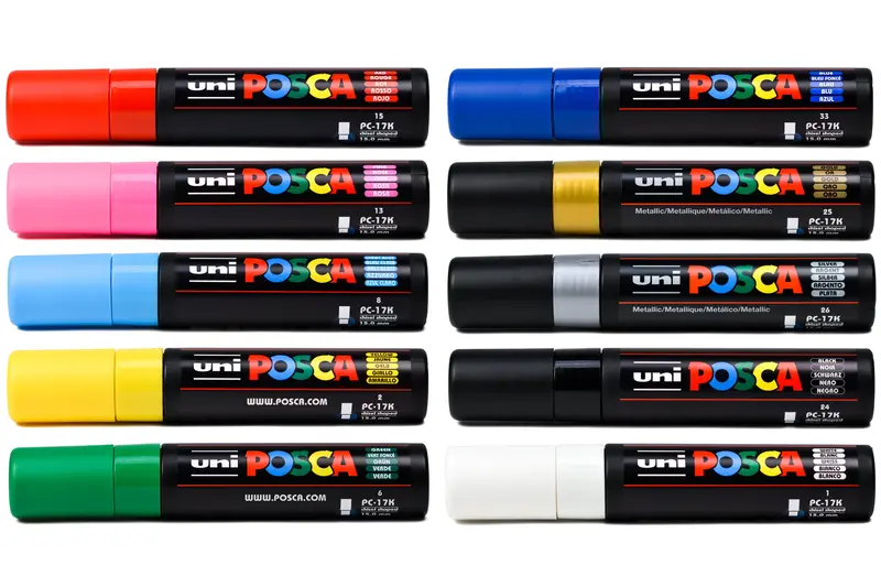 Uni Posca Paint Marker, Extra Broad Rectangular Tip (Pc-17K) 1