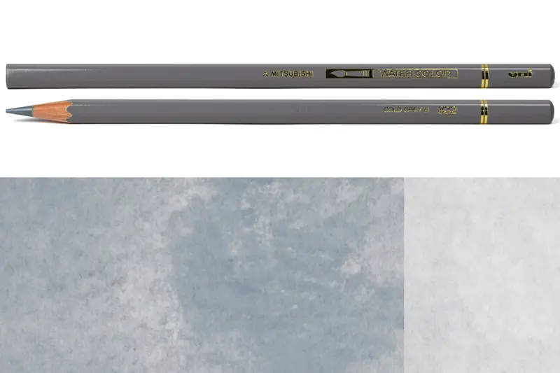 Uni Watercolor Pencils, #832 Cold Grey Ii 1