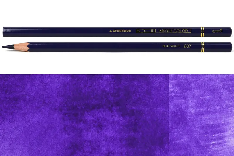 Uni Watercolor Pencils, #837 Blue Violet 1