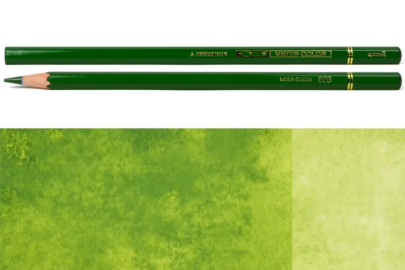 Uni Watercolor Pencils, #868 Moss Green 1