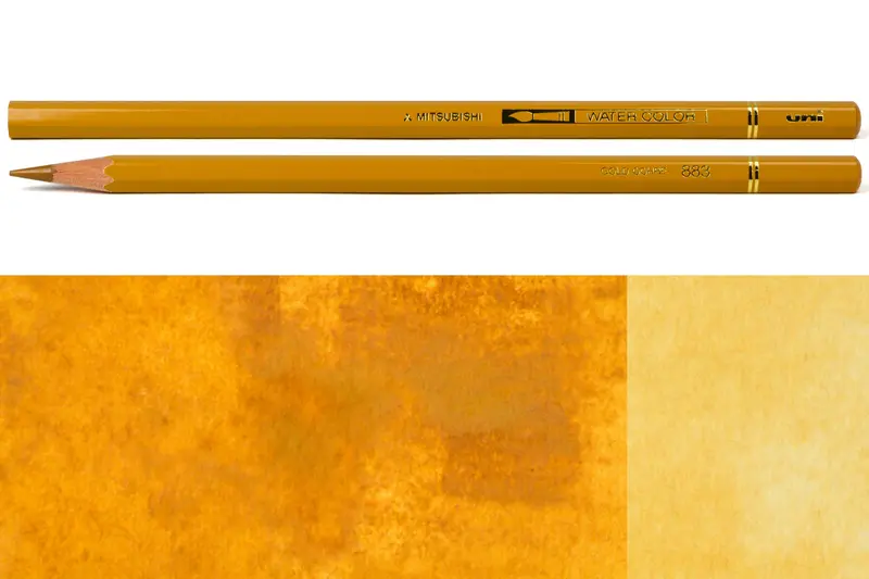Uni Watercolor Pencils, #883 Gold Ochre 1