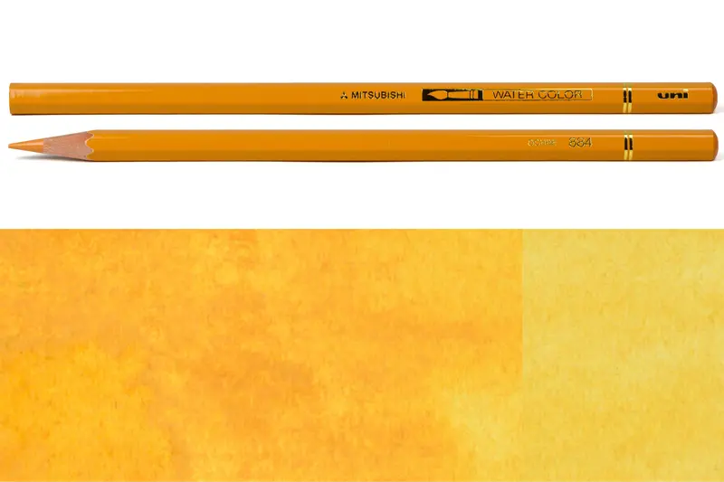 Uni Watercolor Pencils, #884 Ochre 1