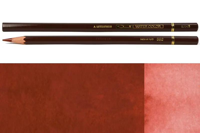 Uni Watercolor Pencils, #892 Indian Red 1