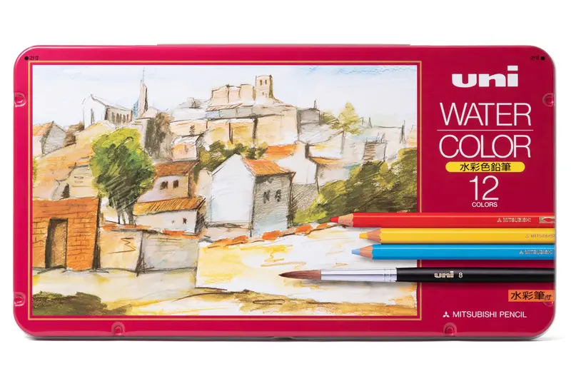 Uni Watercolor Pencils, Set Of 12 1