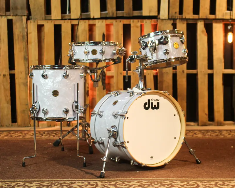 Used Dw Collector's Jazz Maple Gum Classic Marine Drum Set - 18,12,14,14Sn - So#1304622 1