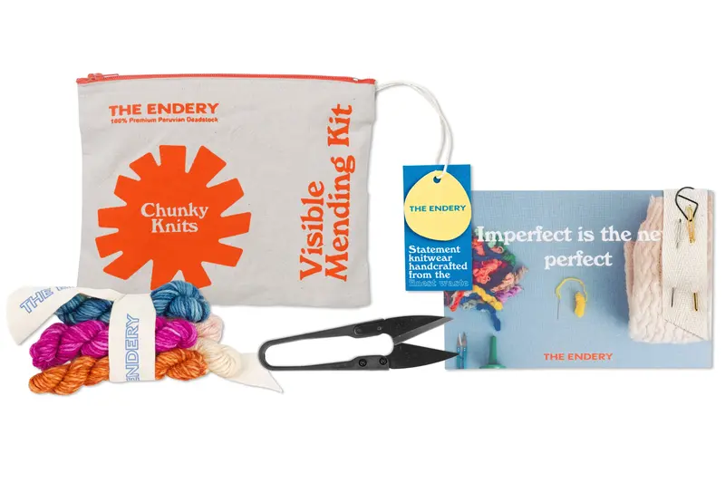 Visible Mending Starter Kit, Chunky Knits 1