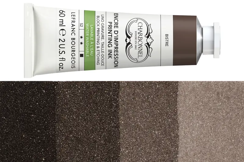 Water-Washable Oil-Based Printmaking Ink, Bistre 1