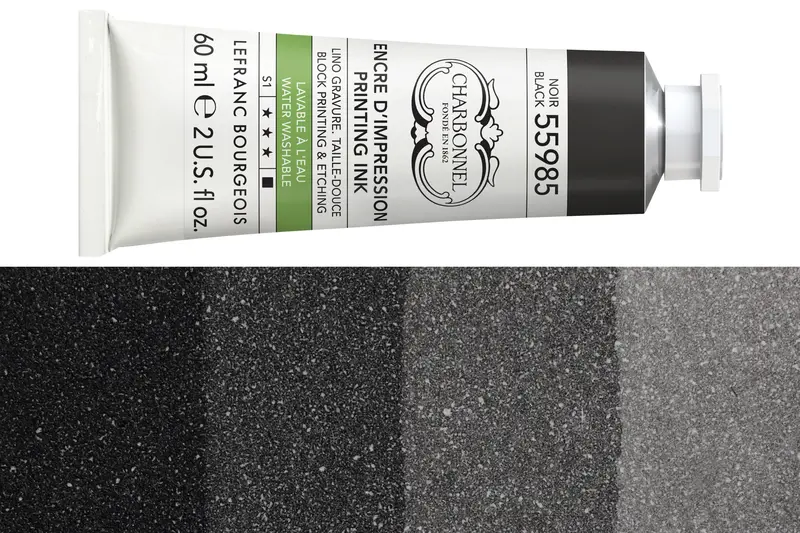 Water-Washable Oil-Based Printmaking Ink, Black 55985 1