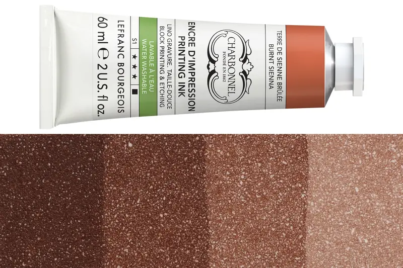 Water-Washable Oil-Based Printmaking Ink, Burnt Sienna 1