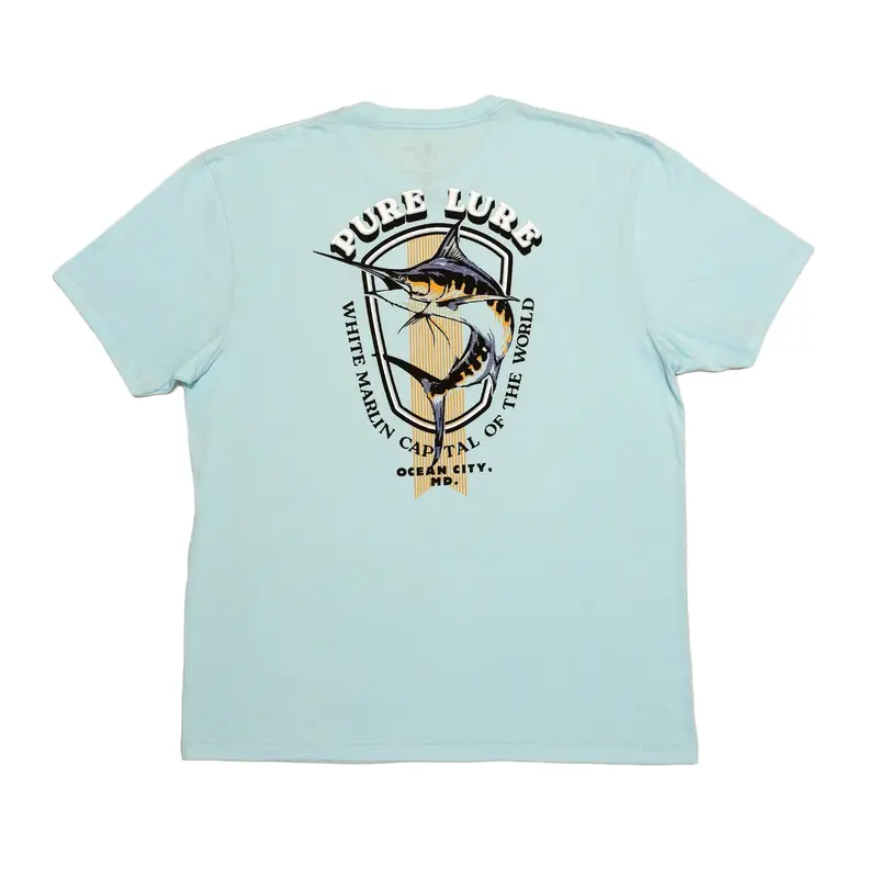 White Marlin Seal Logo Cotton T-Shirt