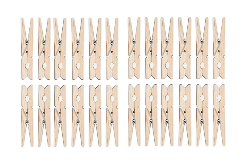 Wooden Clothespins, Pack Of 24 1