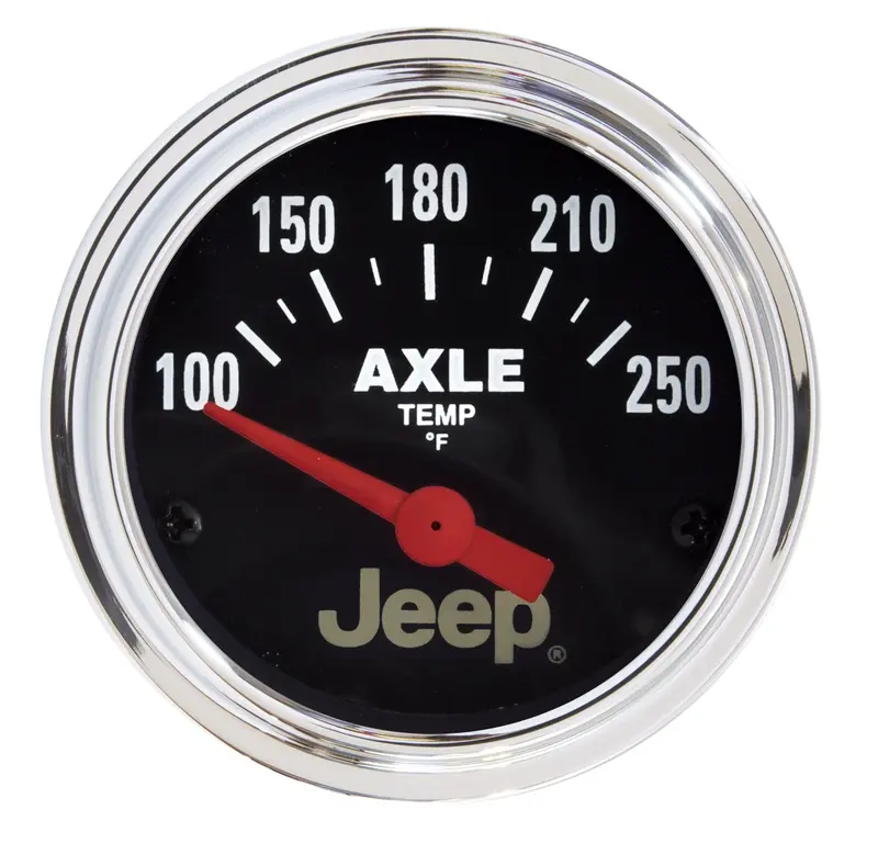 Autometer 880431 Electric Axle Temperature Gauge – 2-1/16 Inch, 250°F Range, Jeep-Compatible 1