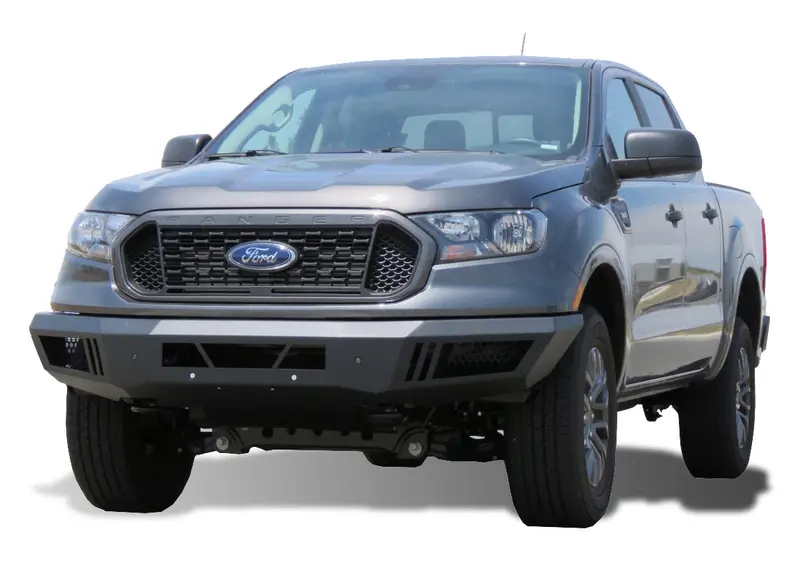 Black Horse Off Road Afb-Fora Matte Black Steel Front Bumper With Integrated Sensor Relocation Kit 1
