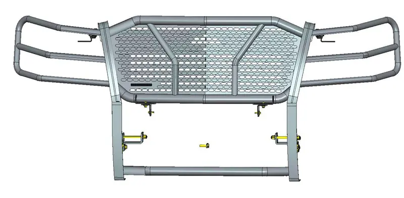 Black Horse Off-Road Ru-Chta07-B-K1 Heavy-Duty Grille Guard Installation Kit 1