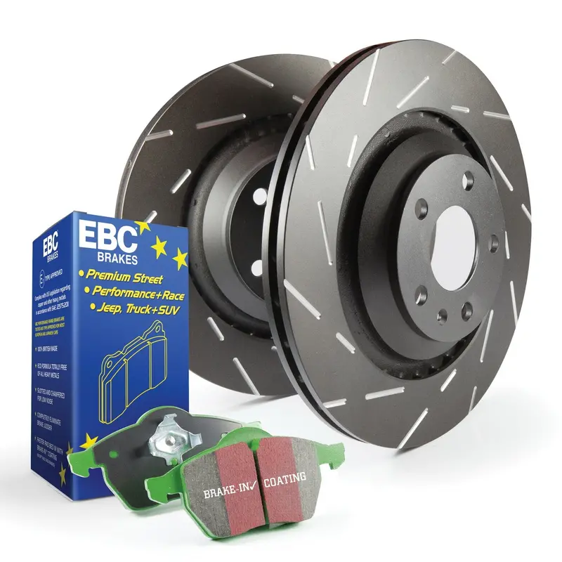 Ebc S2 Greenstuff Brake Kit – High-Performance Pads And Usr Drilled & Slotted Rotors (S2Kr2537) 1