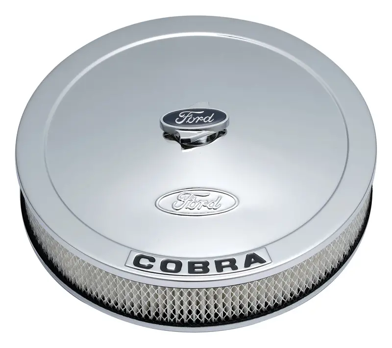 Ford Racing Chrome Air Cleaner Kit – 13" Diameter With Embossed Cobra Logo 1