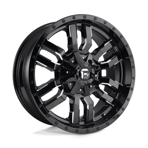 Fuel D595 Alloy Wheel – 18X9 Inches, 5X5.5 / 5X150 Dual Bolt Pattern, Gloss Black/Milled Face, +1Mm Offset 1