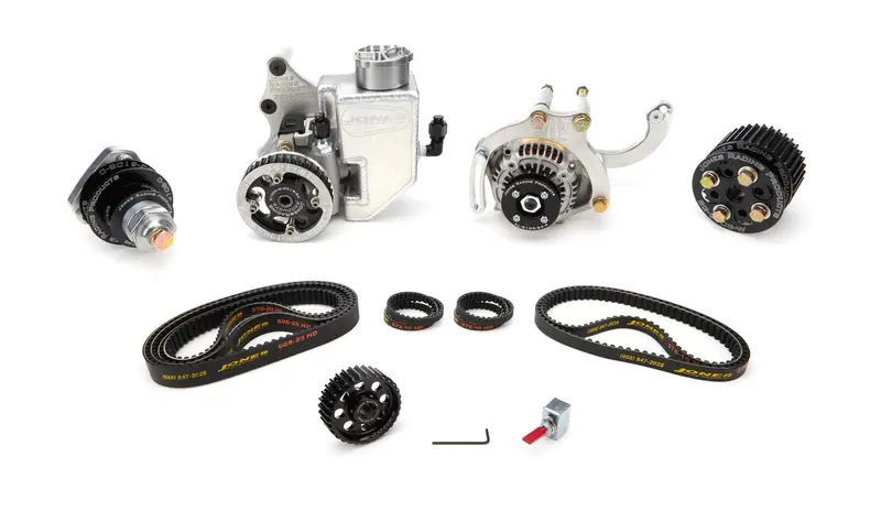 Jones Racing 4-4698-R Htd Belt Drive Kit For Small-Block Chevy – Includes Wp, Ps, Alt, Op 1