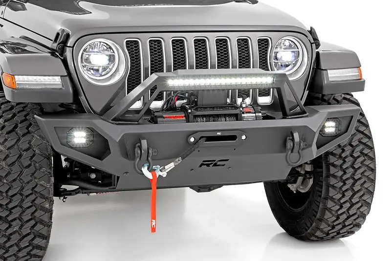 Rough Country 10585 Full-Width Front Trail Bumper For Jeep Jk, Jl, And Gladiator Jt 1
