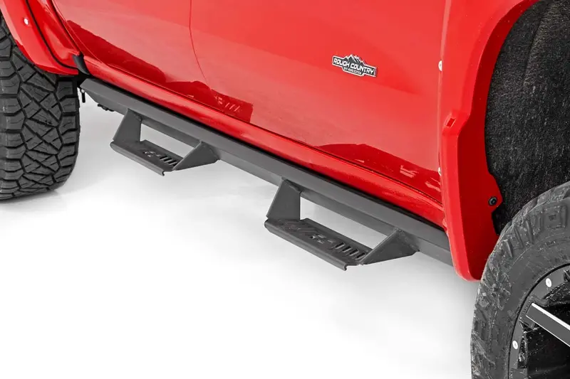 Rough Country Al315204A Drop Step Side Steps – Aluminum Construction For 2019–2021 Ford F-150 & Super Duty Crew Cab 1