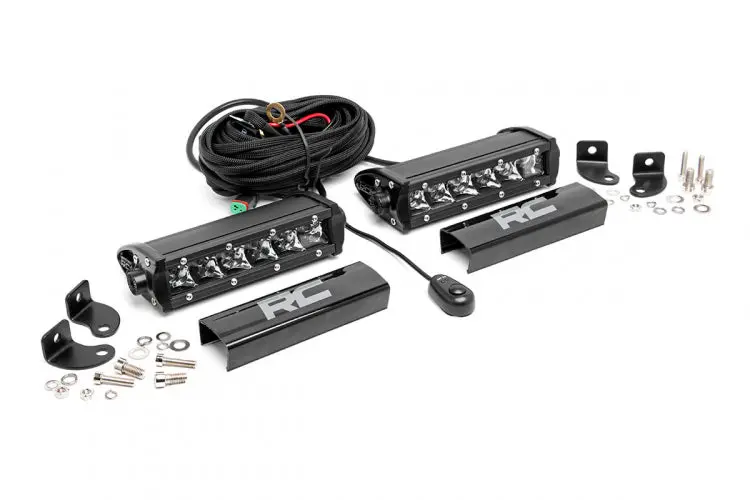 Rough Country Chrome Series Led Light Bar Pair – 6-Inch Cree Illumination Kit 1