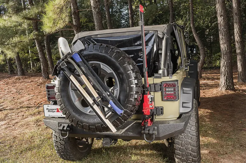 Rugged Ridge 13551.63 Spare Tire Mounting Tool Rack System 1