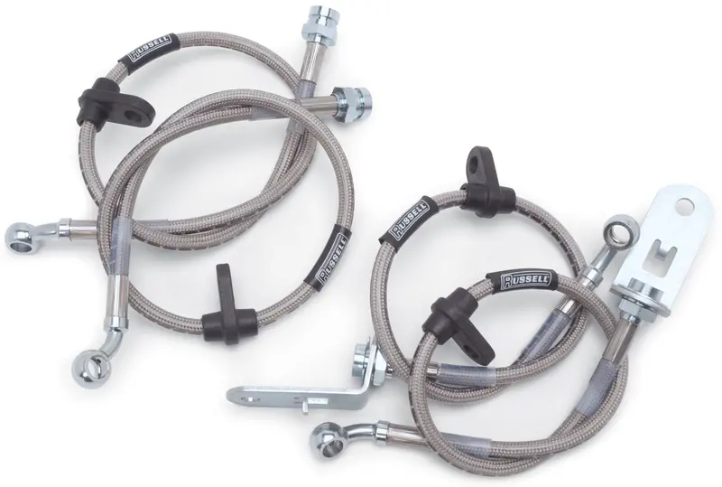 Russell Street-Legal Stainless Steel Brake Line Kit – Four-Line Set For Dot Compliance 1
