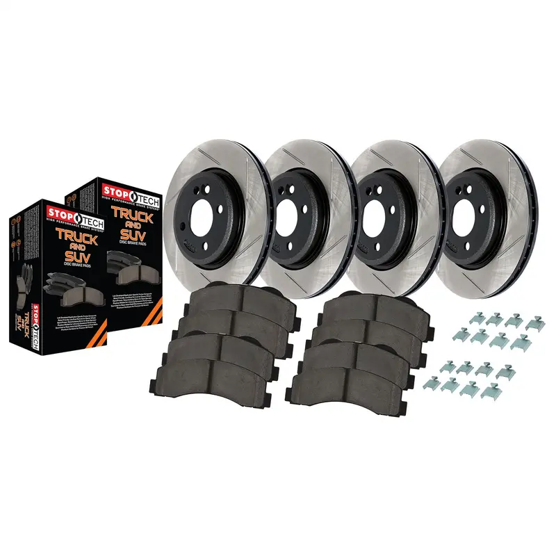 Stoptech 967.34012 Four-Wheel Slotted Brake Kit For Trucks And Suvs 1