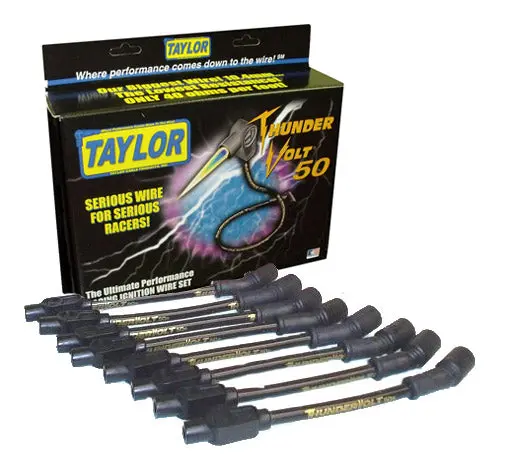 Taylor Cable 98003 Thundervolt 10.4 Custom Black Spark Plug Wire Set 1